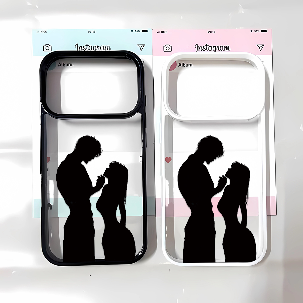 Phone Cases Kawaii - Coque de téléphone Silhouette Amoureux Kawaii