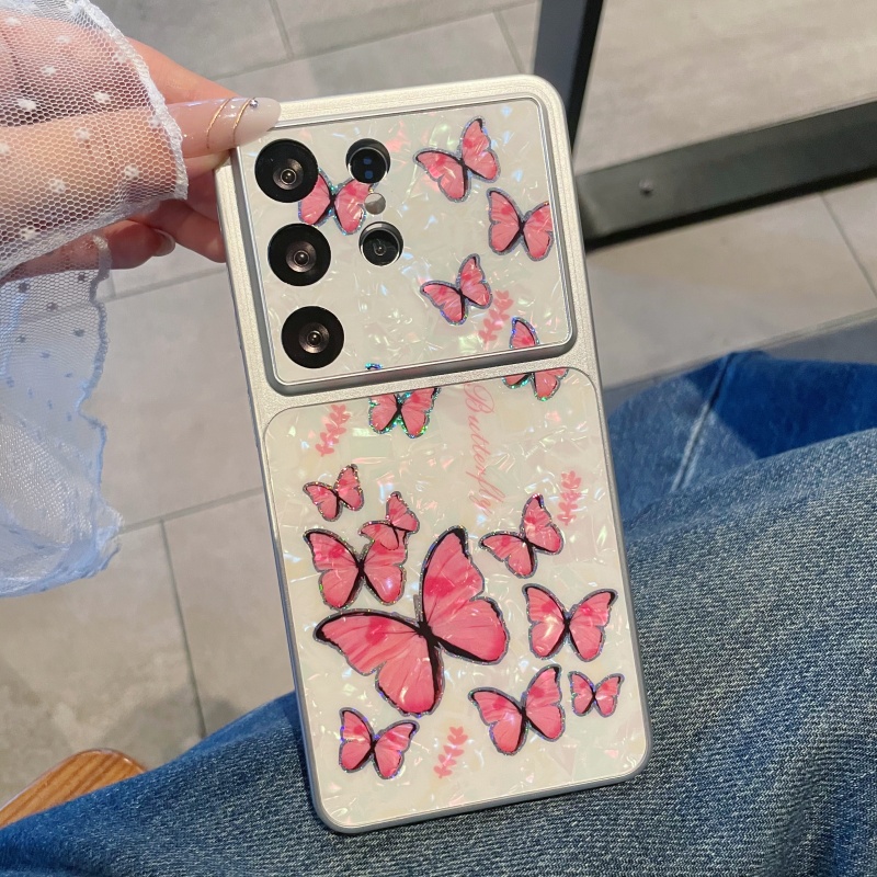 Luxury Plating Case - Étui de luxe motif papillon aurora