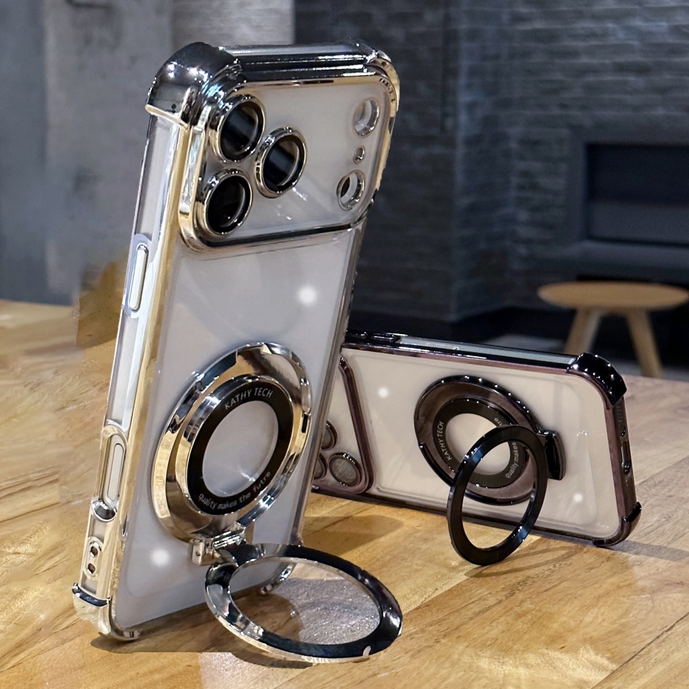 Luxury Plating Case - Étui de luxe antichoc avec support