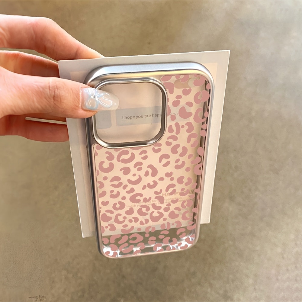 Phone Cases Leopard Print - Coque de téléphone transparente électroplaquée à