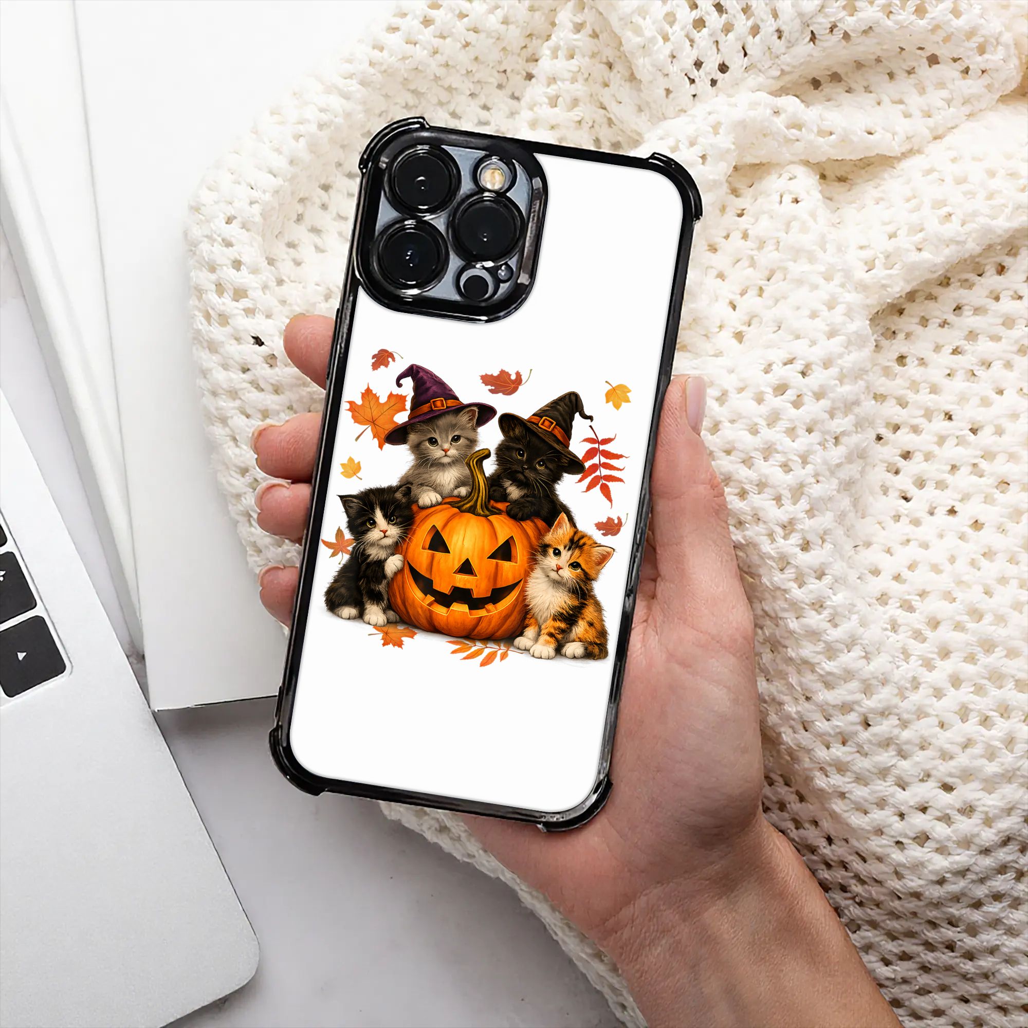 Phone Cases Men - Coque de téléphone Halloween avec chats