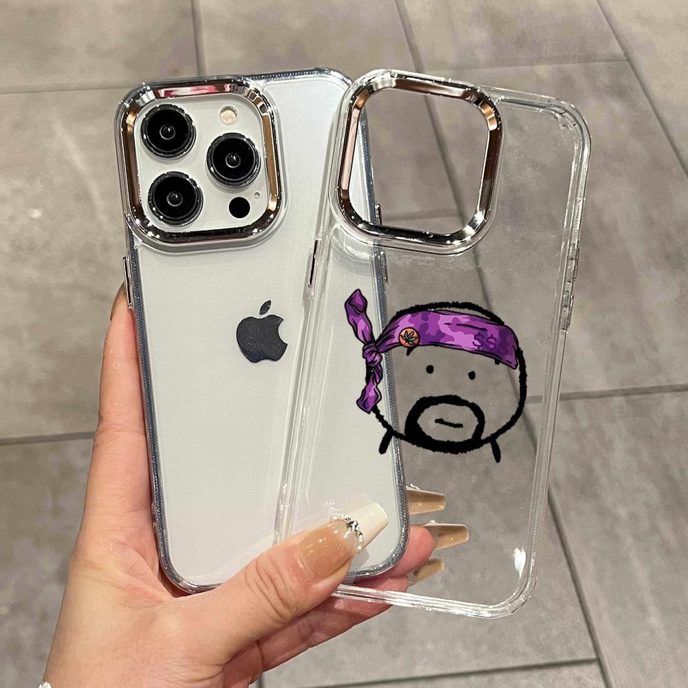 Phone Cases Men - Coque de téléphone transparente Funnny Line