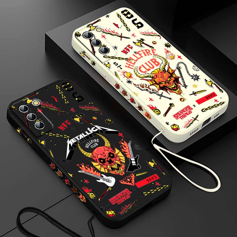Phone Cases Red - Coque de téléphone liquide avec cordon